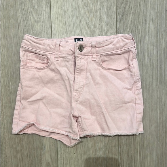 GAP Pink High-Waisted Denim Shorts - Picture 1 of 6